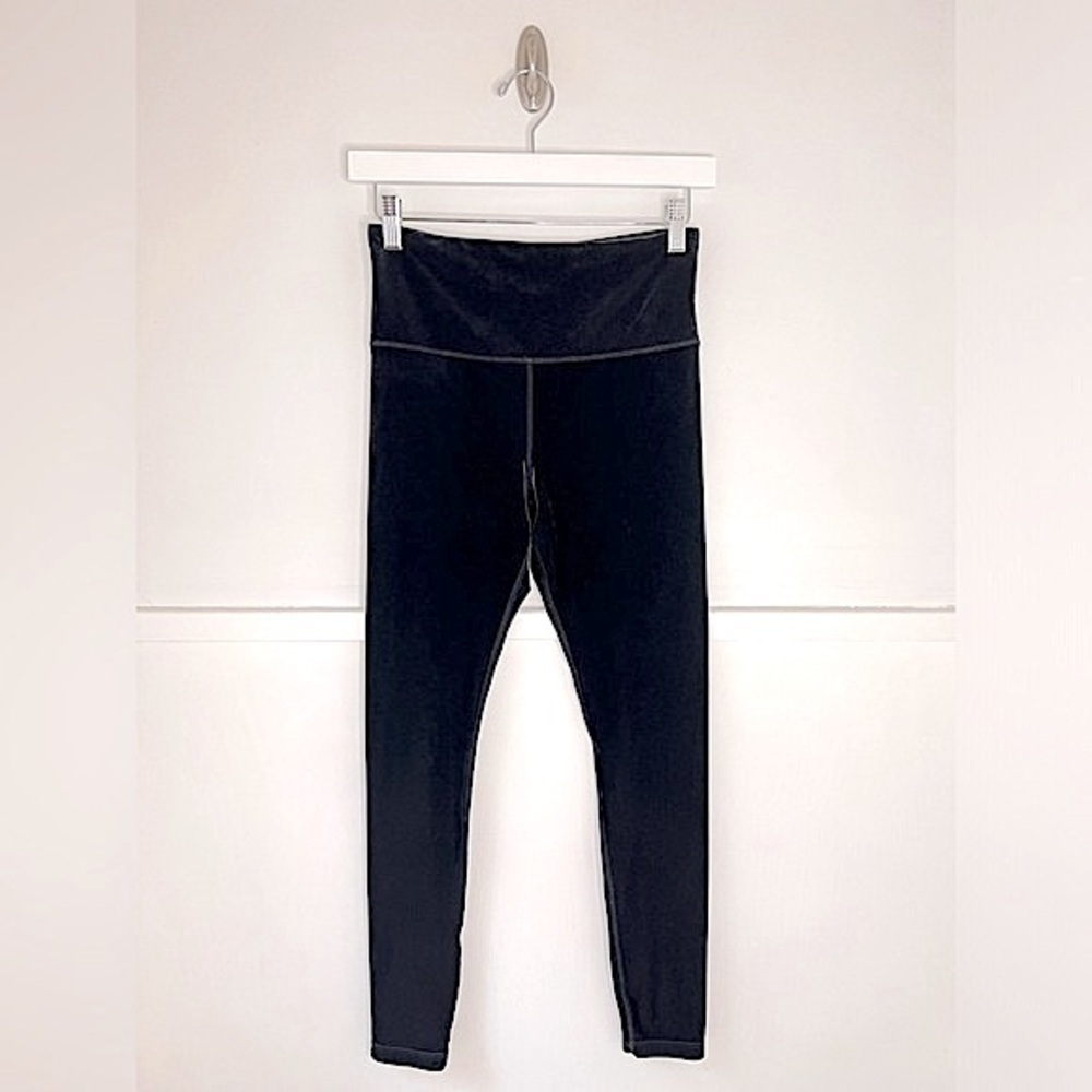 Athleta Elation Ultra High Rise Velvet Black Tight